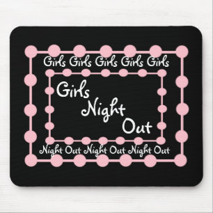 PARTY - Mädchen-Nacht heraus mit rosa Puffballs Mousepad