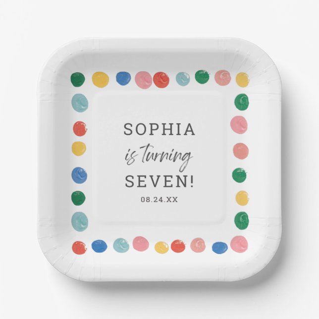 Party Malen Kindergeburtstag Pappteller (Vorderseite)