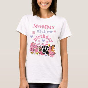 Party-Mama des Geburtstags Girl Rodeo Cowgirl T-Shirt