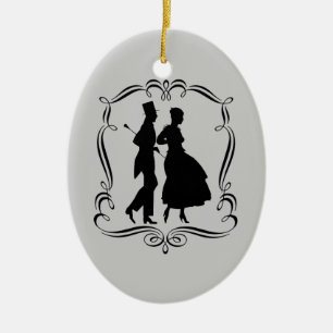 Party Man Silhouette Kunst, Dichtung und Musik Keramik Ornament