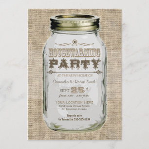 Party Mason Jar Einladung