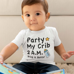 Party. Mein Haus. 2 Uhr Baby T-shirt