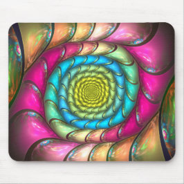 Party Melt Farbenfrohe Abstrakte Spirale Mousepad