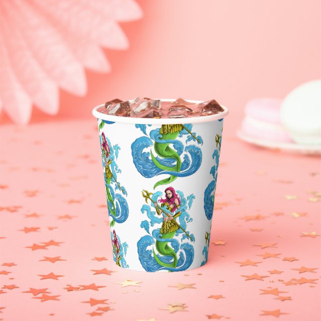 Party mermaior Warrior Paper Cups Pappbecher (Insitu)