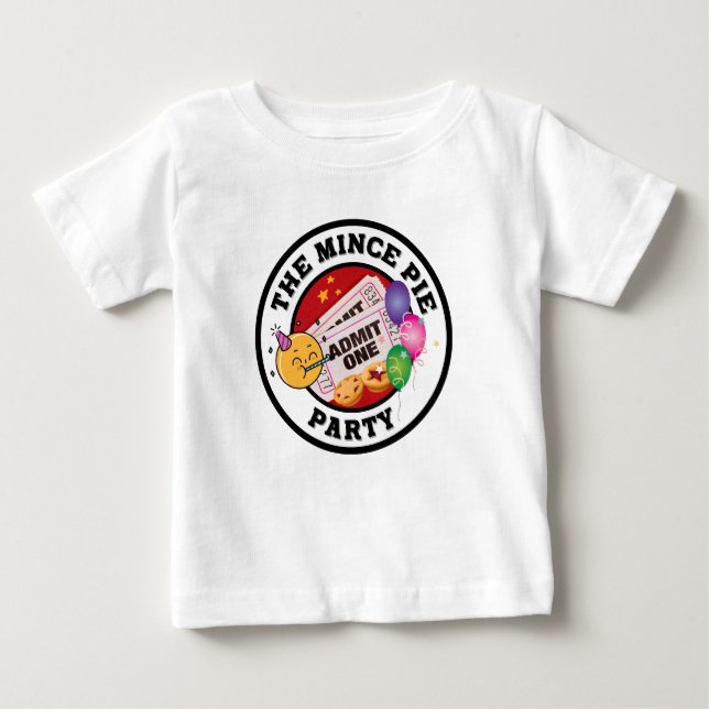 Party "Mince Pie" - jeder willkommen Baby T-shirt (Vorderseite)