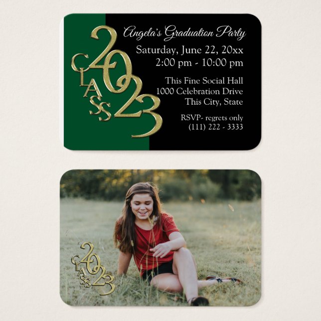 Party Mini Pocket Foto Einsteckkarte 2023 (Vorne & Hinten)