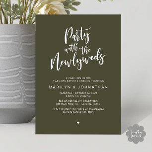 Party mit dem frisch gezapften rustikalen Hochzeit Einladung