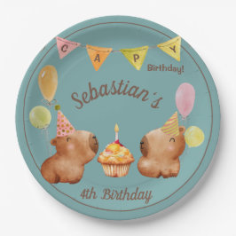 Party mit der Capybara Pappteller