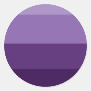 Party mit dunklen und hellen violetten Streifen Runder Aufkleber