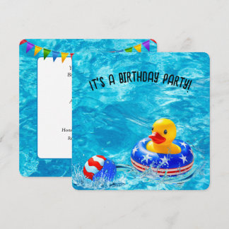 Party mit gelber Dusche zum Geburtstag Einladung