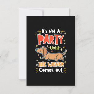 Party Mit Meinen Dachshunds Dankeskarte