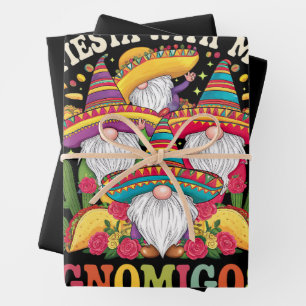 Party mit meinen Gnomigos Gnom Cinco De Mayo Geschenkpapier Set