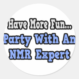 Party mit NMR Experten Runder Aufkleber