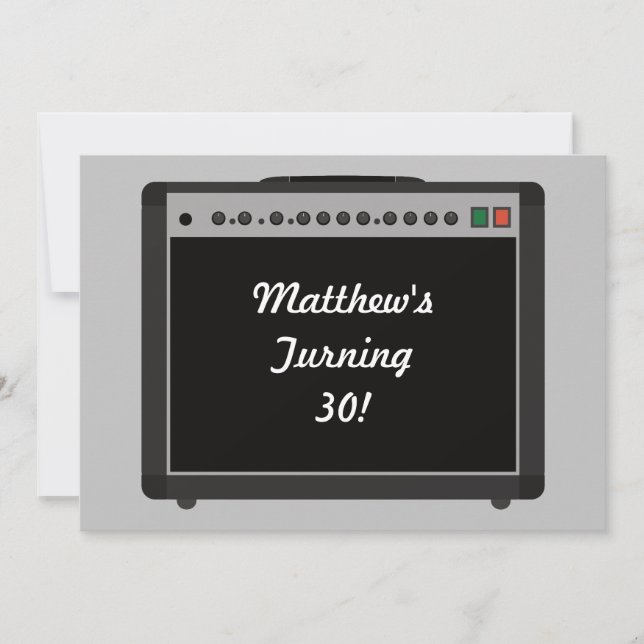 Party mit personalisierten Verstärkern Einladung (Vorderseite)