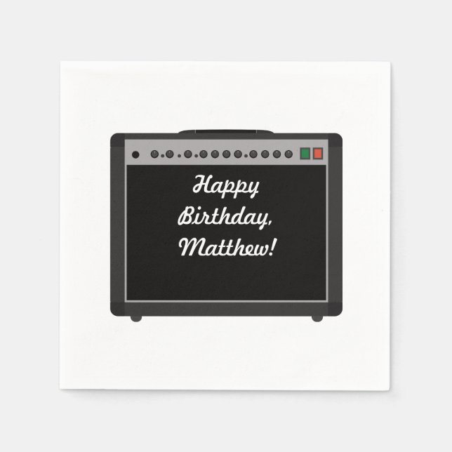 Party mit personalisierten Verstärkern Serviette (Vorderseite)