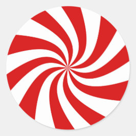 Party mit rotem Zuckerrohr Runder Aufkleber