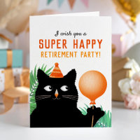 Party mit schwarzer Katze und Ballon