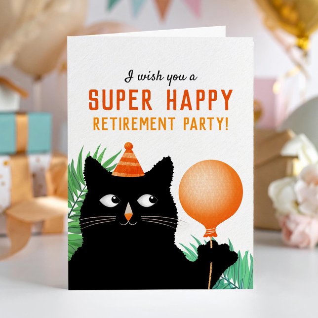 Party mit schwarzer Katze und Ballon (Von Creator hochgeladen)