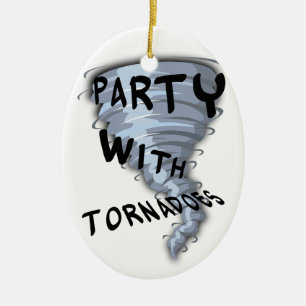 Party mit Tornados Keramikornament