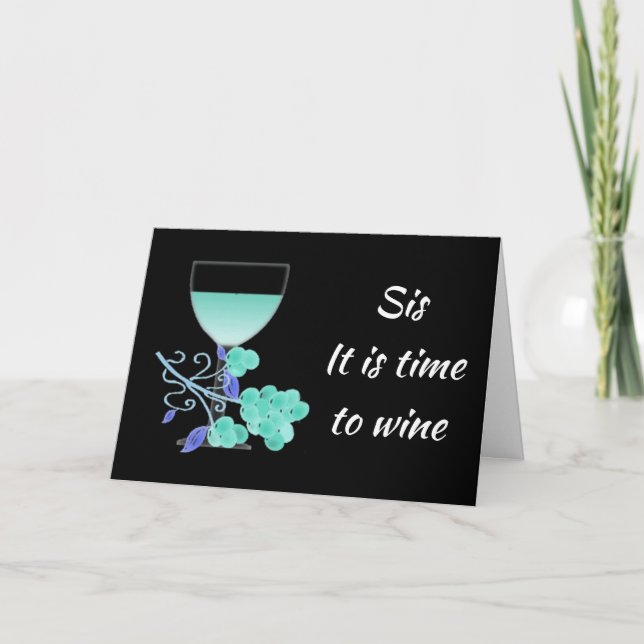 PARTY MIT U & CELEBRATE MEIN **SISTERS** GEBURTSTA KARTE (Vorderseite)