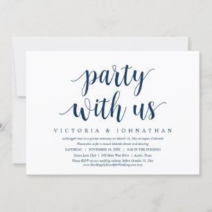 Party mit uns, Hochzeitsfest Dinner Dancing In Einladung