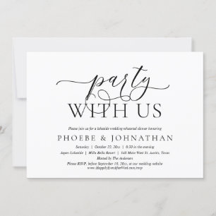 Party mit uns, klassisches Hochzeitsessen Probe Einladung