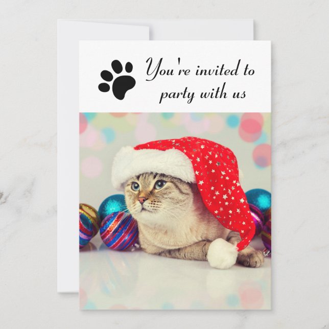 Party mit US Cat - Feierabend Einladung (Vorderseite)
