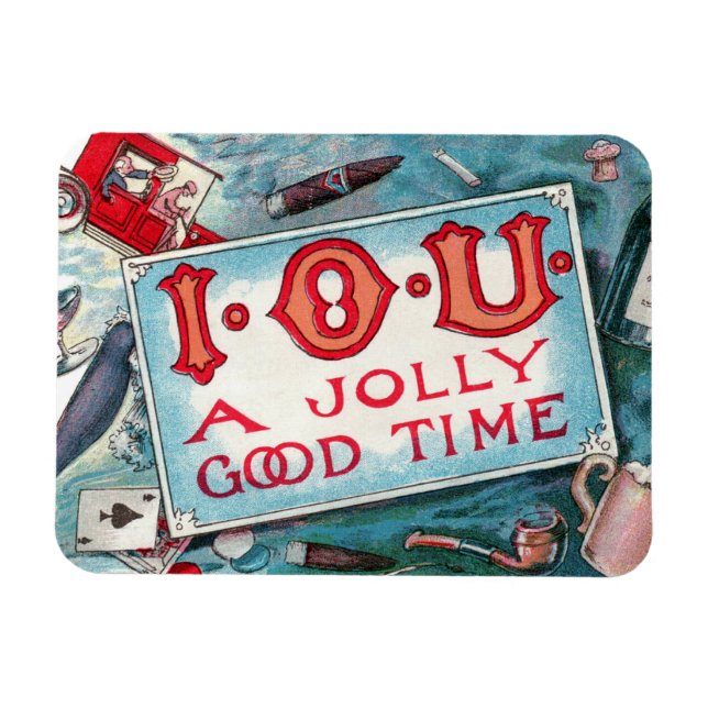 Party mit Vintagen Gewürzen, Glücksspiele Rauchen Magnet (Horizontal)