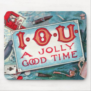 Party mit Vintagen Gewürzen, Glücksspiele Rauchen Mousepad