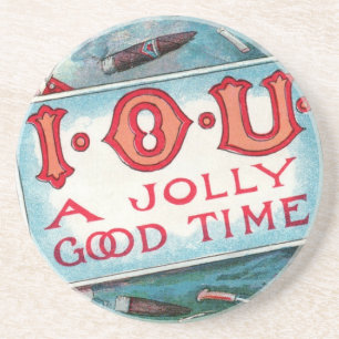 Party mit Vintagen Gewürzen, Glücksspiele Rauchen Sandstein Untersetzer