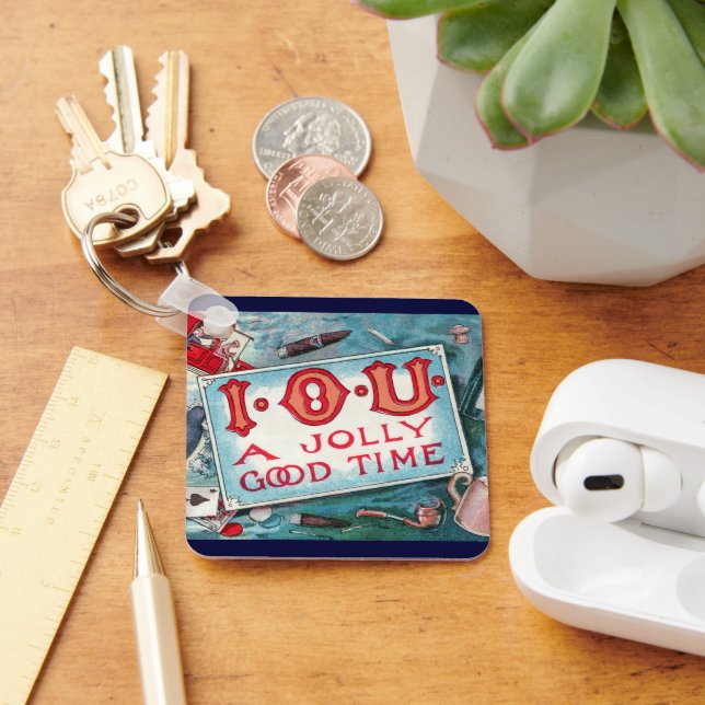 Party mit Vintagen Gewürzen, Glücksspiele Rauchen Schlüsselanhänger (Schreibtisch)