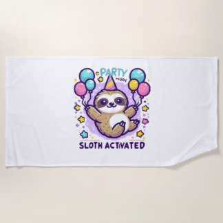 Party Mode Sloth Activated Birthday Balloon Sloth  Strandtuch