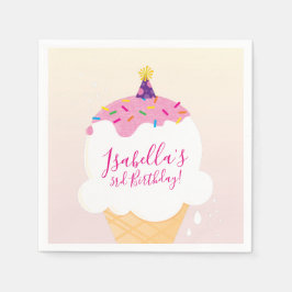 PARTY Modernes niedliches Retroeis in Pink Serviette