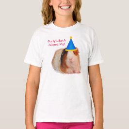 Party mögen ein Meerschweinchen - Mädchen-T - T-Shirt
