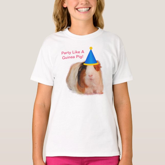 Party mögen ein Meerschweinchen - Mädchen-T - T-Shirt (Vorderseite)