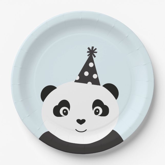 Party mögen einen Panda Pappteller (Vorderseite)