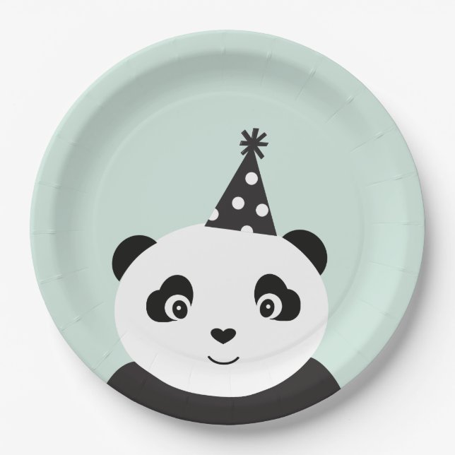 Party mögen einen Panda Pappteller (Vorderseite)