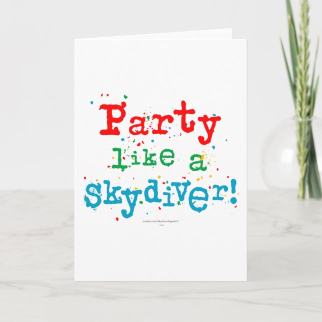 Party mögen einen SKYDIVER! Karte (Vorderseite)