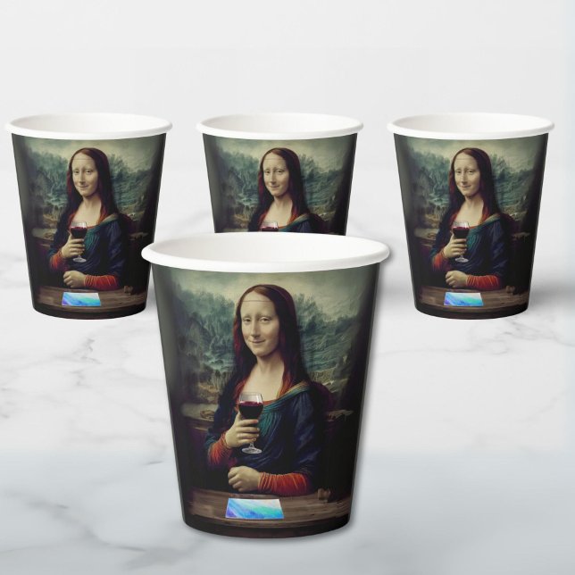 Party Mona Lisa Geburtstag Pappbecher (Von Creator hochgeladen)