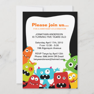 Party Monster | Jungen zum Geburtstag Einladung