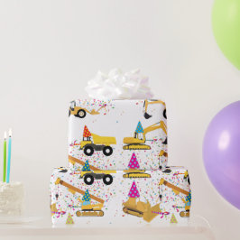 Party-Muster für Baulastwagen Geschenkpapier