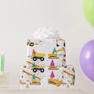 Party-Muster für Baulastwagen Geschenkpapier