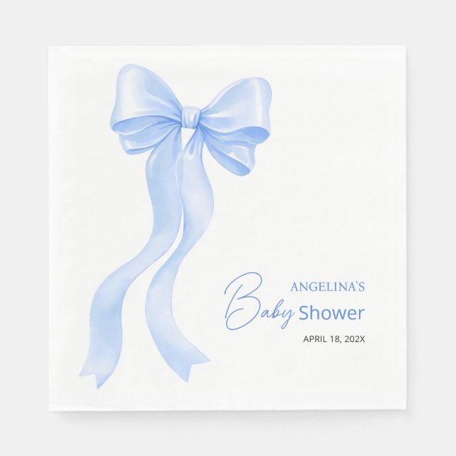 Party Napkins für Babydusche mit bezauberndem Boge Serviette (Vorderseite)