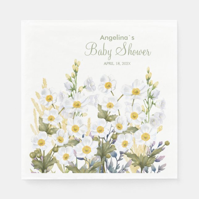 Party Napkins für die Babydusche mit bezauberndem  Serviette (Vorderseite)