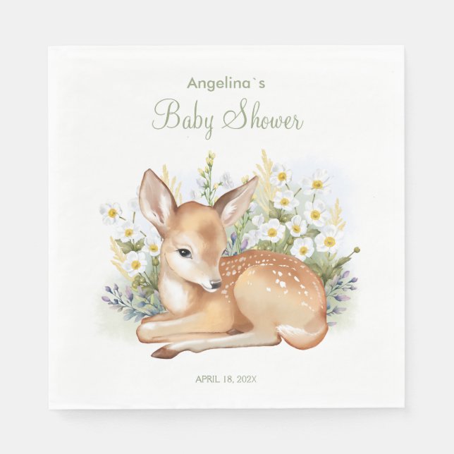 Party Napkins für die Babydusche mit bezauberndem  Serviette (Vorderseite)