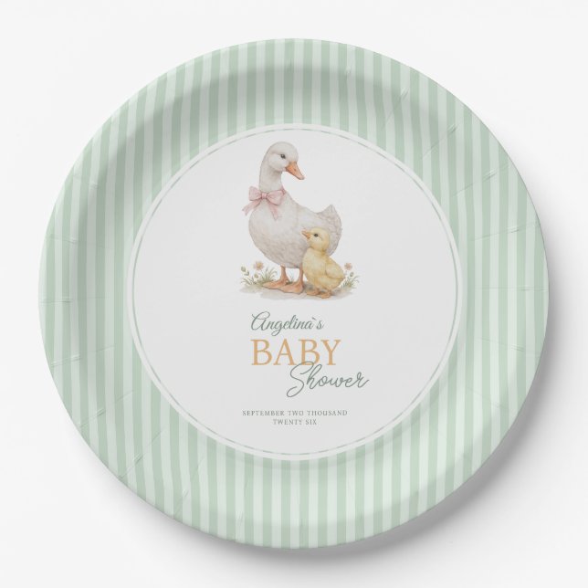 Party Napkins Mother Goose and Gosling. Pappteller (Vorderseite)