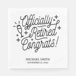 Party Napkins (Schwarz-Weiß-Altersheime) Serviette