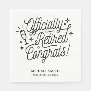 Party Napkins (Schwarz-Weiß-Altersheime) Serviette