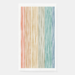 Party Napkins Wasserfarbe Regenbogen Streifen Serviette