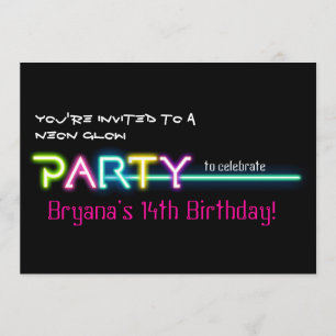 PARTY Neonglühen beleuchtet Rave-Verein, den Party Einladung